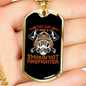 Smokin Hot Firefighter Gift Stainless Steel or 18k Gold Dog Tag 24" Chain-Express Your Love Gifts