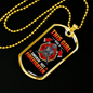 Smokin Hot Firefighter Girl Necklace Stainless Steel or 18k Gold Dog Tag 24" Chain-Express Your Love Gifts