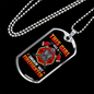 Smokin Hot Firefighter Girl Necklace Stainless Steel or 18k Gold Dog Tag 24" Chain-Express Your Love Gifts