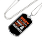 Smokin' Hot Police Officer Necklace Stainless Steel or 18k Gold Dog Tag 24"-Express Your Love Gifts