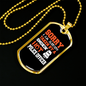 Smokin' Hot Police Officer Necklace Stainless Steel or 18k Gold Dog Tag 24"-Express Your Love Gifts