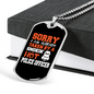 Smokin' Hot Police Officer Necklace Stainless Steel or 18k Gold Dog Tag 24"-Express Your Love Gifts