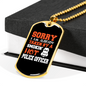 Smokin' Hot Police Officer Necklace Stainless Steel or 18k Gold Dog Tag 24"-Express Your Love Gifts