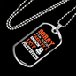 Smokin' Hot Police Officer Necklace Stainless Steel or 18k Gold Dog Tag 24"-Express Your Love Gifts
