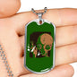Smoking Alien Necklace UFO Alien Fan Gift Stainless Steel or 18k Gold Dog Tag 24" Chain-Express Your Love Gifts