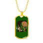Smoking Alien Necklace UFO Alien Fan Gift Stainless Steel or 18k Gold Dog Tag 24" Chain-Express Your Love Gifts