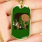 Smoking Alien Necklace UFO Alien Fan Gift Stainless Steel or 18k Gold Dog Tag 24" Chain-Express Your Love Gifts
