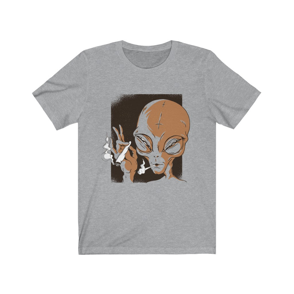 Smoking Alien UFO TShirt-Express Your Love Gifts