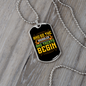 Snuggles and Treats Begins Yellow Necklace Stainless Steel or 18k Gold Dog Tag 24" Chain-Express Your Love Gifts