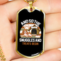 Snuggles and Treats Dog House Necklace Stainless Steel or 18k Gold Dog Tag 24" Chain-Express Your Love Gifts
