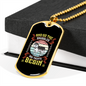 Snuggles and Treats Husky Necklace Stainless Steel or 18k Gold Dog Tag 24" Chain-Express Your Love Gifts