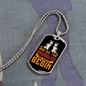 Snuggles and Treats Orange Necklace Stainless Steel or 18k Gold Dog Tag 24" Chain-Express Your Love Gifts