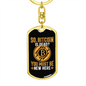 So Bitcoin is Dead Crypto Keychain Stainless Steel or 18k Gold Dog Tag Keyring-Express Your Love Gifts
