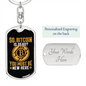 So Bitcoin is Dead Crypto Keychain Stainless Steel or 18k Gold Dog Tag Keyring-Express Your Love Gifts
