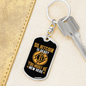 So Bitcoin is Dead Crypto Keychain Stainless Steel or 18k Gold Dog Tag Keyring-Express Your Love Gifts