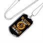 So Bitcoin is Dead Crypto Necklace Stainless Steel or 18k Gold Dog Tag 24" Chain-Express Your Love Gifts