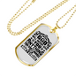So Don't Stress Necklace Stainless Steel or 18k Gold Dog Tag 24" Chain-Express Your Love Gifts