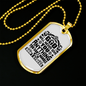 So Don't Stress Necklace Stainless Steel or 18k Gold Dog Tag 24" Chain-Express Your Love Gifts