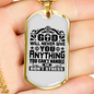 So Don't Stress Necklace Stainless Steel or 18k Gold Dog Tag 24" Chain-Express Your Love Gifts