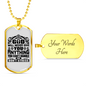 So Don't Stress Necklace Stainless Steel or 18k Gold Dog Tag 24" Chain-Express Your Love Gifts