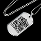 So Don't Stress Necklace Stainless Steel or 18k Gold Dog Tag 24" Chain-Express Your Love Gifts