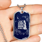 So Will I Necklace Psalm 148 Stainless Steel or 18k Gold Dog Tag 24" Chain-Express Your Love Gifts