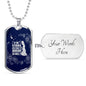 So Will I Necklace Stainless Steel or 18k Gold Dog Tag 24" Chain-Express Your Love Gifts