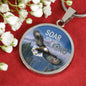Soar With The Lord Circle Pendant Stainless Steel or 18k Gold 18-22"-Express Your Love Gifts