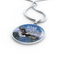 Soar With The Lord Circle Pendant Stainless Steel or 18k Gold 18-22"-Express Your Love Gifts