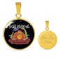 Social Distancing Champions Circle Pendant UFO Alien Fan Necklace Stainless Steel or 18k Gold 18-22"-Express Your Love Gifts