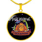 Social Distancing Champions Circle Pendant UFO Alien Fan Necklace Stainless Steel or 18k Gold 18-22"-Express Your Love Gifts