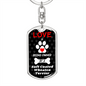 Soft Coated Wheaten Terrier Keychain Stainless Steel or 18k Gold Dog Tag Keyring-Express Your Love Gifts