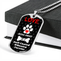Soft Coated Wheaten Terrier Love Is Stainless Steel or 18k Gold Dog Tag 24" Chain-Express Your Love Gifts