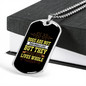 Sogs Make Lives Whole Yellow Necklace Stainless Steel or 18k Gold Dog Tag 24" Chain-Express Your Love Gifts