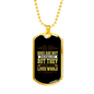 Sogs Make Lives Whole Yellow Necklace Stainless Steel or 18k Gold Dog Tag 24" Chain-Express Your Love Gifts