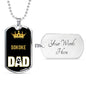 Sokoke Cat Dad Necklace Stainless Steel or 18k Gold Dog Tag 24" Chain-Express Your Love Gifts