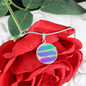 Solana (SOL) Circle Necklace Stainless Steel or 18k Gold 18-22"-Express Your Love Gifts