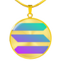 Solana (SOL) Circle Necklace Stainless Steel or 18k Gold 18-22"-Express Your Love Gifts
