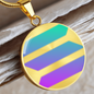 Solana (SOL) Circle Necklace Stainless Steel or 18k Gold 18-22"-Express Your Love Gifts