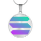Solana (SOL) Circle Necklace Stainless Steel or 18k Gold 18-22"-Express Your Love Gifts