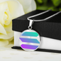 Solana (SOL) Circle Necklace Stainless Steel or 18k Gold 18-22"-Express Your Love Gifts