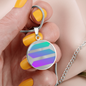 Solana (SOL) Circle Necklace Stainless Steel or 18k Gold 18-22"-Express Your Love Gifts