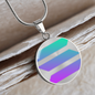 Solana (SOL) Circle Necklace Stainless Steel or 18k Gold 18-22"-Express Your Love Gifts