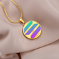 Solana (SOL) Circle Necklace Stainless Steel or 18k Gold 18-22"-Express Your Love Gifts