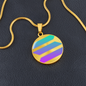Solana (SOL) Circle Necklace Stainless Steel or 18k Gold 18-22"-Express Your Love Gifts