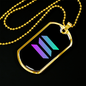 Solana (SOL) Crypto Necklace Stainless Steel or 18k Gold Dog Tag 24" Chain-Express Your Love Gifts