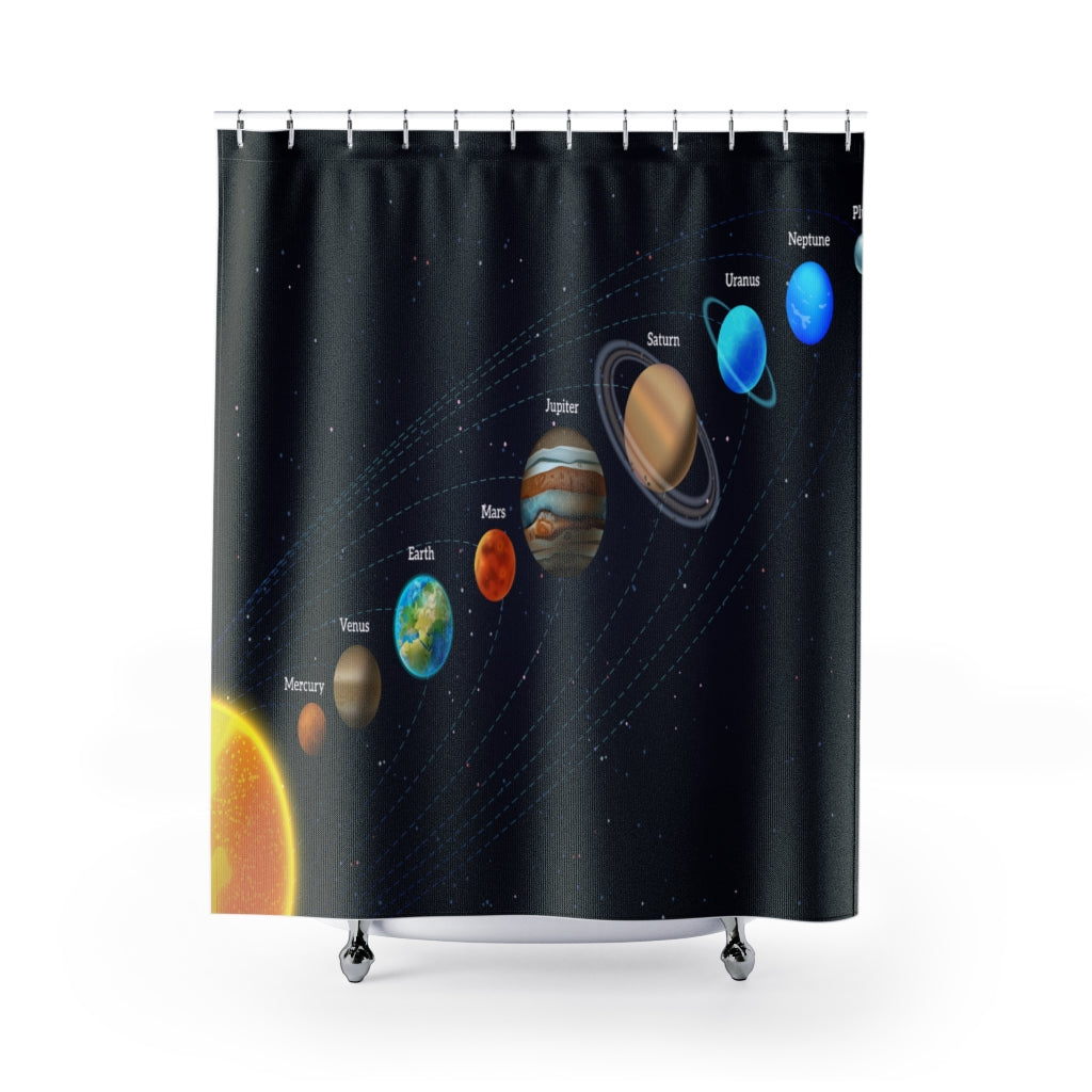 Solar System Astronomy Stylish Design 71" x 74" Elegant Waterproof Shower Curtain for a Spa-like Bathroom Paradise Exceptional Craftsmanship-Express Your Love Gifts