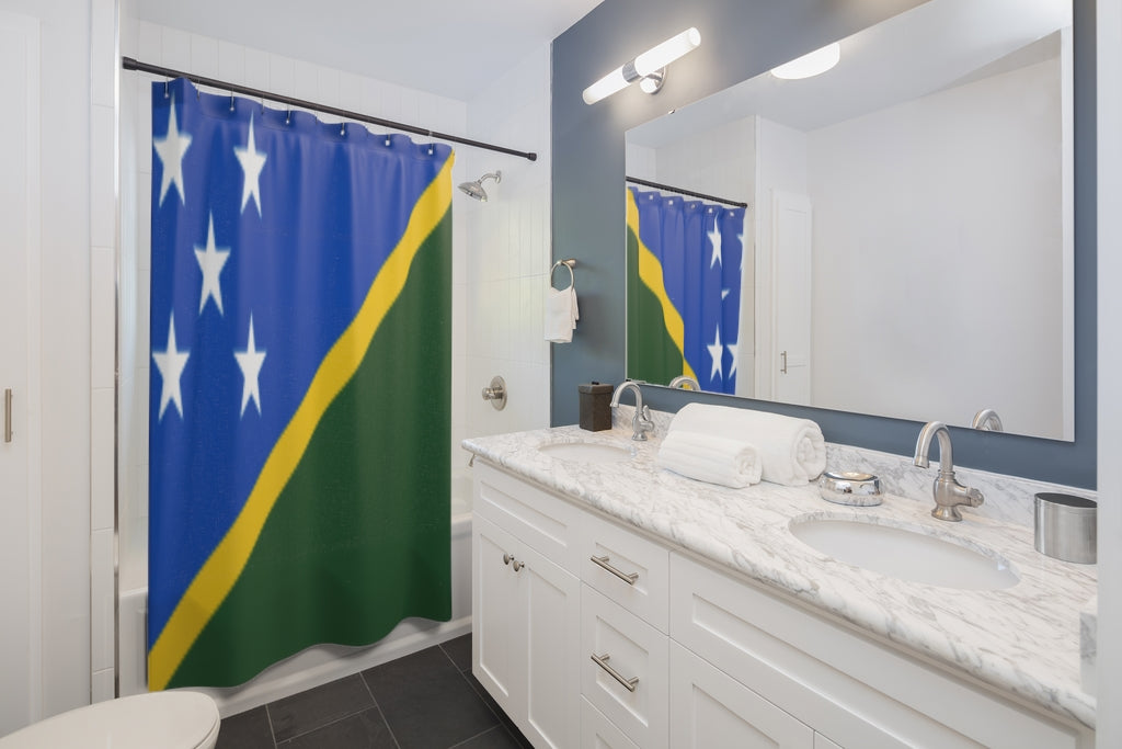 Solomon Islands Stylish Design 71" x 74" Elegant Waterproof Shower Curtain for a Spa-like Bathroom Paradise Exceptional Craftsmanship-Express Your Love Gifts
