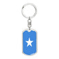Somalia Flag Swivel Keychain Dog Tag Stainless Steel or 18k Gold-Express Your Love Gifts