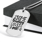Some Bunny Loves Me Christian Necklace Stainless Steel or 18k Gold Dog Tag 24" Chain-Express Your Love Gifts